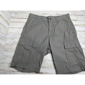 Levis‎ Men's Gray Cargo Ripstop Shorts Sz 29 fits 30x9 White Tab Outdoor Hiking